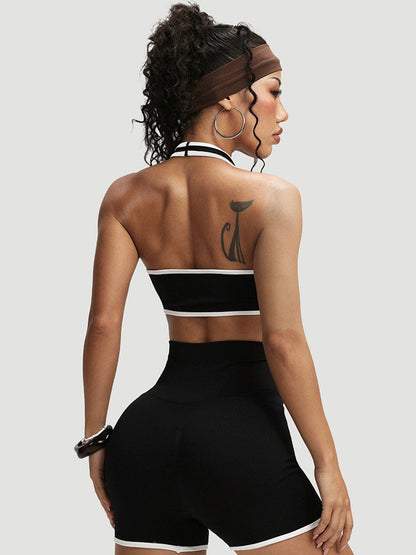 BUYCO Female Contrast Color Quick Dry Short Tracksuit