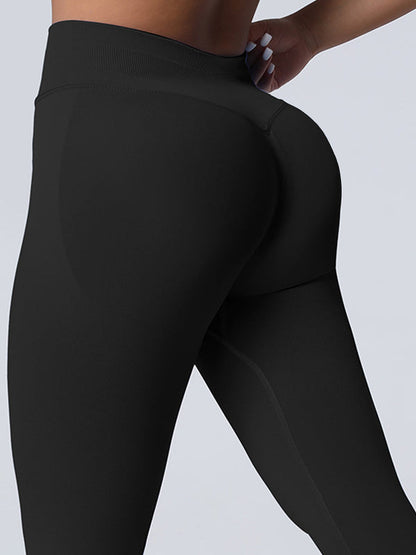 BUYCO Female Seamless Quick Dry Ruched Back High-waisted Fit Leggings