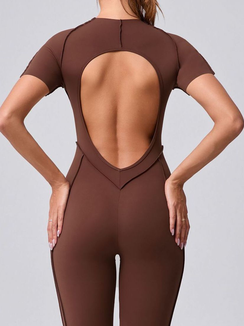 BUYCO Female Heart Backless Jumpsuit