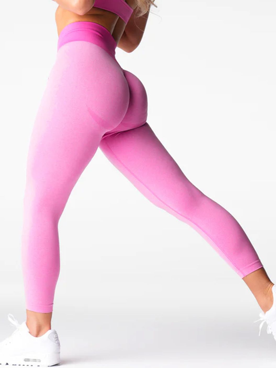 BUYCO Female Corset Contrast Color Elastic Tight Quick Dry Hip-lift Leggings