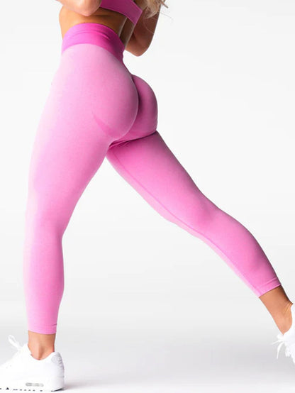 BUYCO Female Corset Contrast Color Elastic Tight Quick Dry Hip-lift Leggings