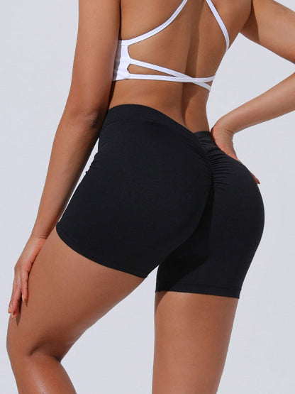 BUYCO Female Deep-V Ruched Back Leggings