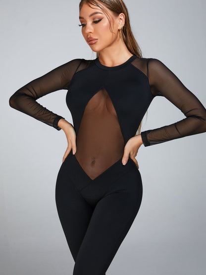 BUYCO Female Fitted Mesh Jumpsuit