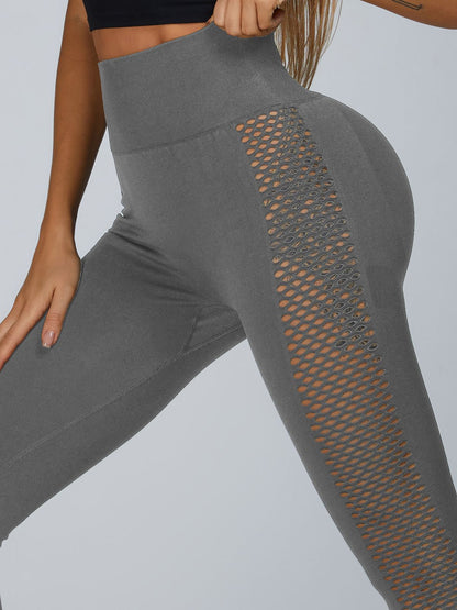BUYCO Female Breathable Side Net Hip-lift Leggings