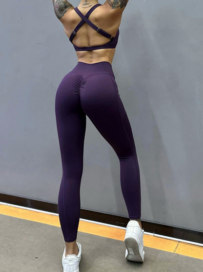 BUYCO Female Folds Cutout Cross Back Sports Bras