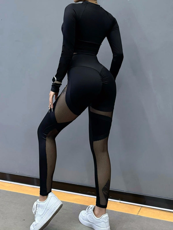 BUYCO Female Fishnet Ruched Back Leggings