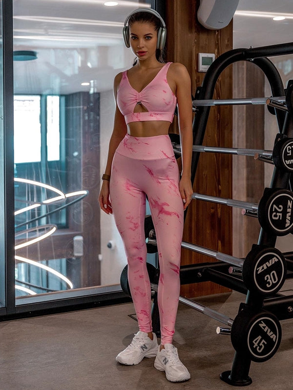 BUYCO Female Cutout Cross Unique Print Ruched Back Tracksuit X ANECHKAANNN ⭐
