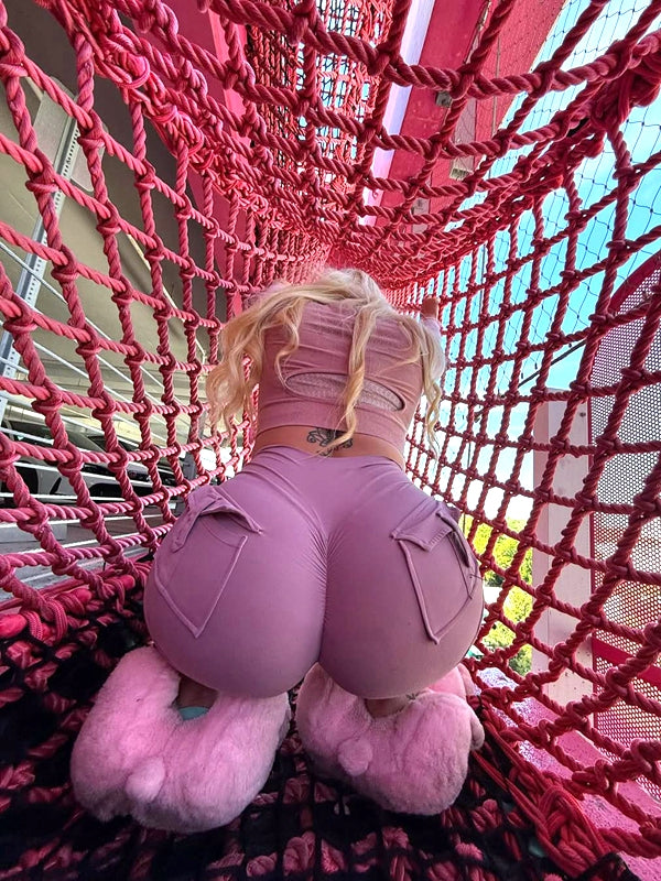 BUYCO Female Elastic Hip Lifting Yoga Fitness Shorts
