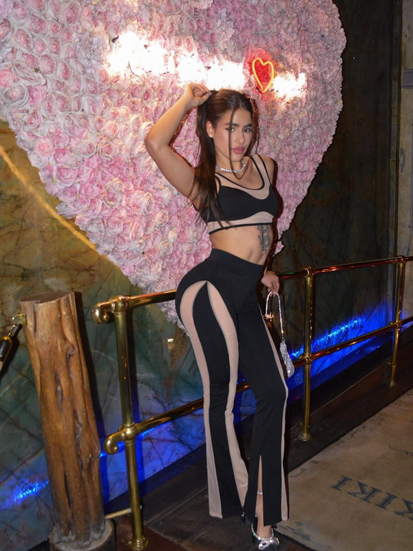 BUYCO Female Super Fitted Unique Sheer Mesh Split Tracksuit