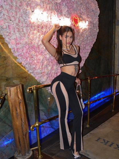 BUYCO Female Super Fitted Unique Sheer Mesh Split Tracksuit