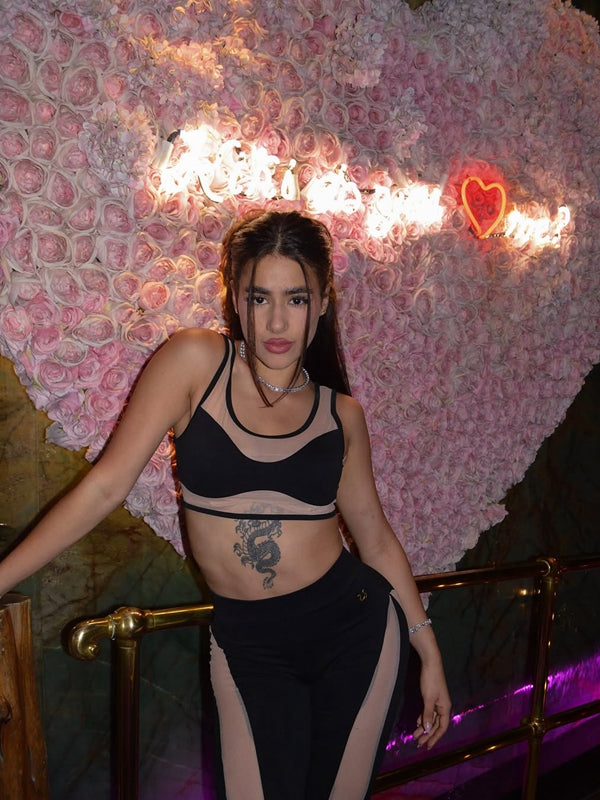 BUYCO Female Super Fitted Unique Sheer Mesh Split Tracksuit