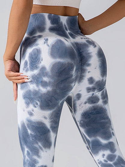 BUYCO Female Modern Tie-dye Quick Dry Hip-lift Leggings