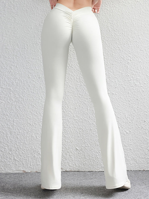 BUYCO Female Flare Ruched Back Hip-lift Leggings