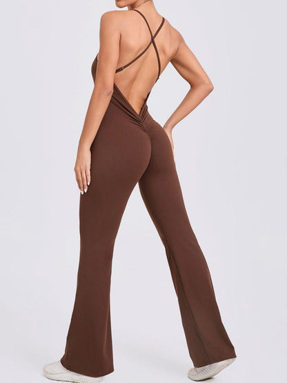 BUYCO Female Cross Back Flare Fit Jumpsuit