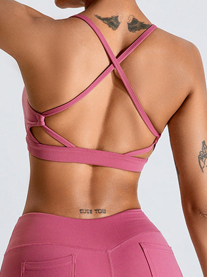 BUYCO Female Cross Back V Collar Sports Bras