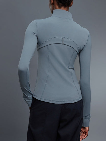BUYCO Female Fitted Zipper Pocket Thumbhole Jacket