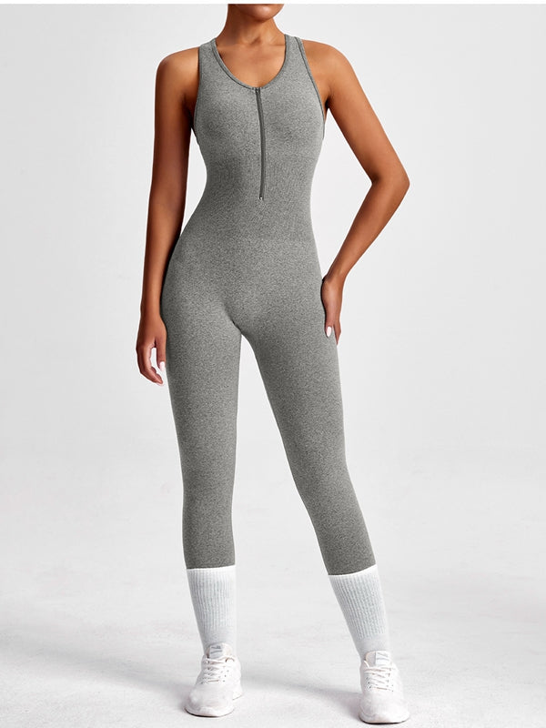 BUYCO Female Zipper Hollow Out Jumpsuit