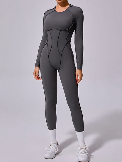 BUYCO Female Heart Backless Long Sleeves Jumpsuit