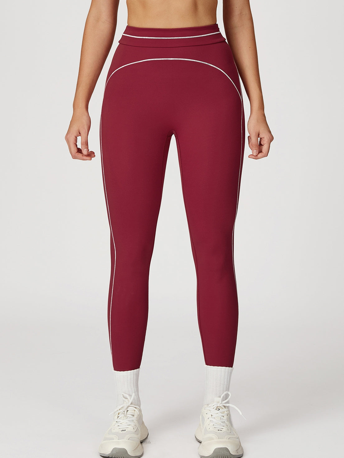 BUYCO Female Contrast Color Stripes Fit Leggings