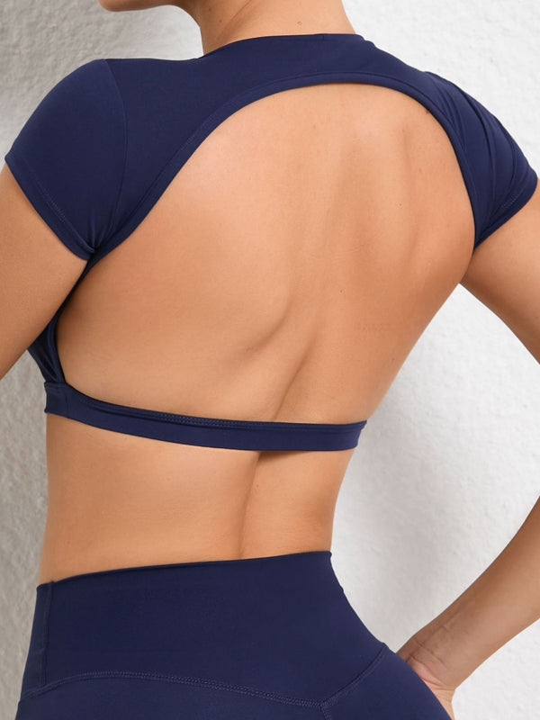 BUYCO Female Backless Short Sleeves