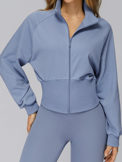 BUYCO Female Zipper Stand Up Collar Windproof Jacket