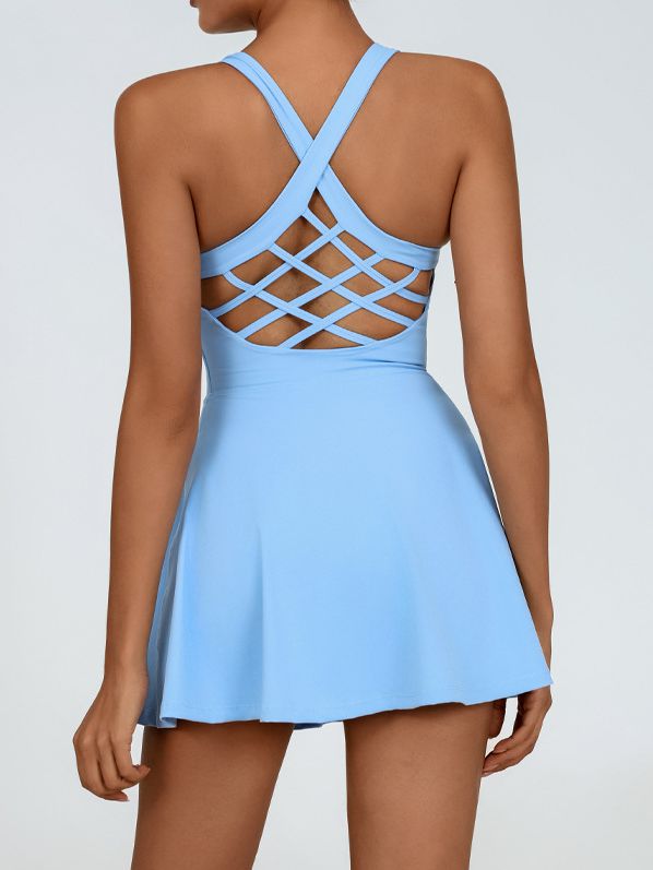 BUYCO Female Cross Back Quick Dry Tennis Dress