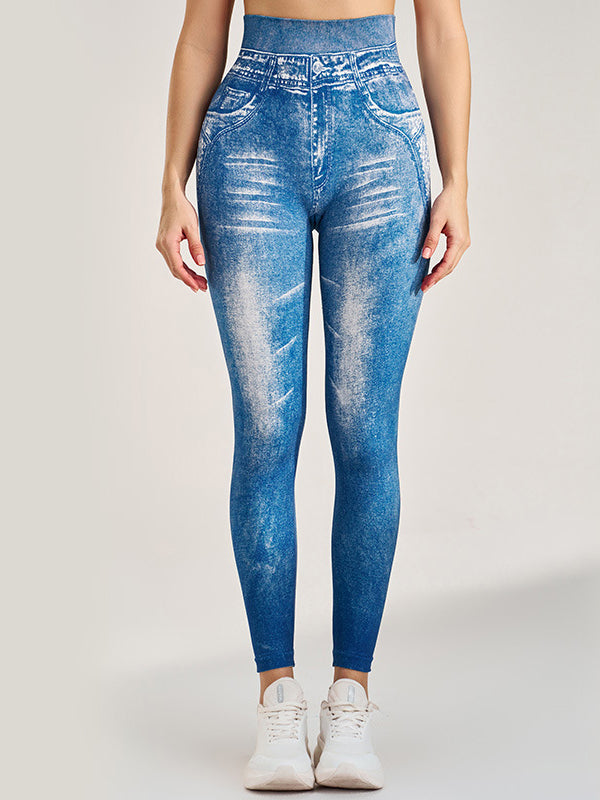 BUYCO Female Denim Hip-lift High-waisted Leggings