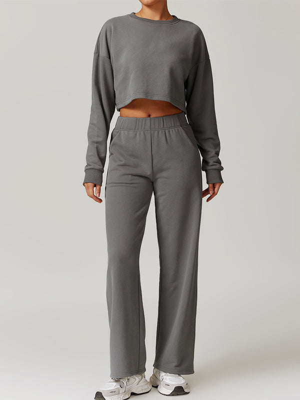 BUYCO Female Split Backless High-waisted Casual Loose Tracksuit