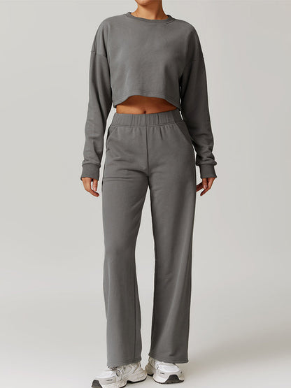 BUYCO Female Split Backless High-waisted Casual Loose Tracksuit