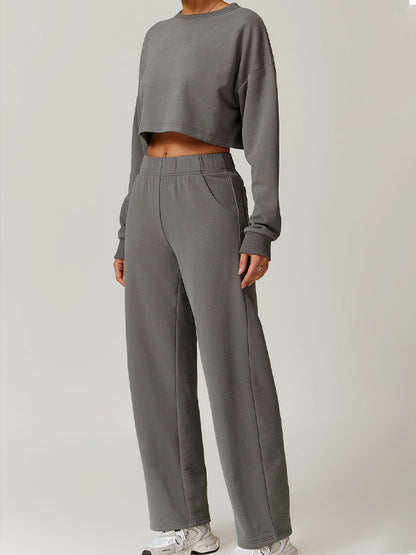 BUYCO Female Split Backless High-waisted Casual Loose Tracksuit