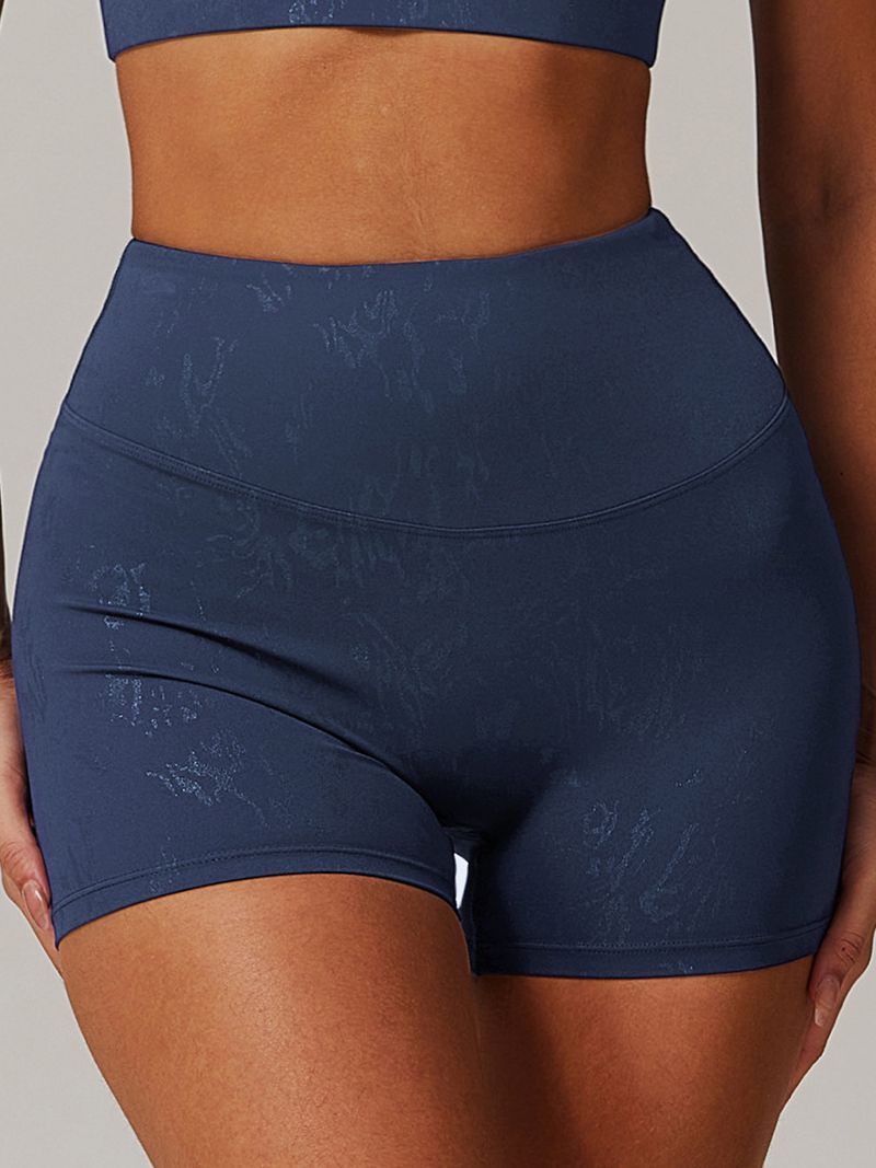 BUYCO Female High-rise Modern Stamping Print Quick Dry Ruched Back Fit Shorts