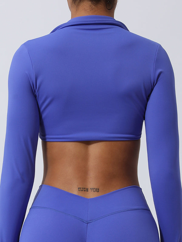 BUYCO Female Twist Breathable with Chest Pads Yoga Long Sleeves