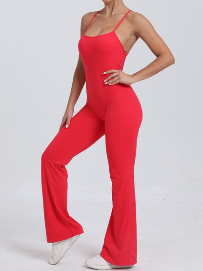 BUYCO Female Cross Back Flare Fit Jumpsuit