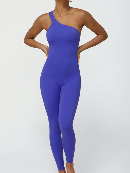 BUYCO Female Tailoring Elastic Tight Seamless Quick-dry Jumpsuit