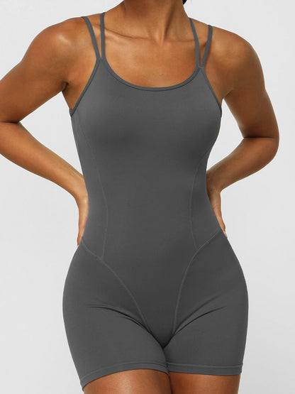 BUYCO Female Cross Back U-shaped Backless Hip-lift Romper