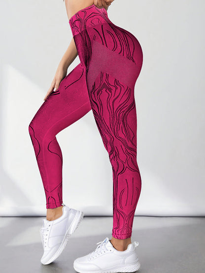 BUYCO Female Natural Texture Seamless Ruched Back Leggings
