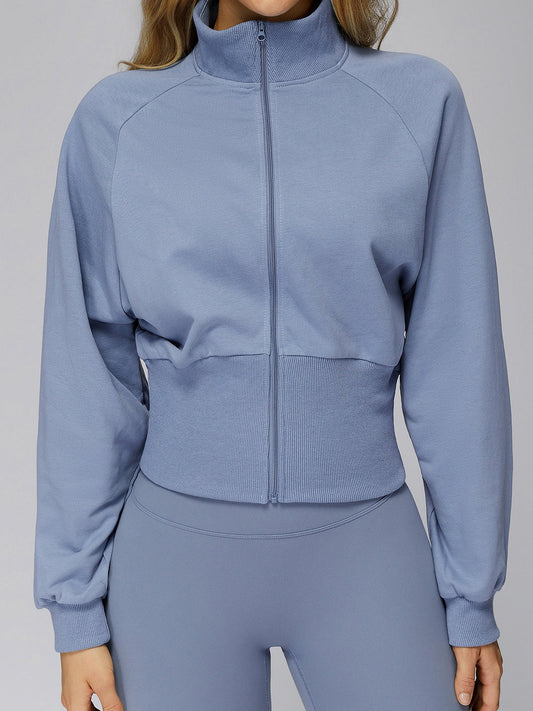 BUYCO Female Zipper Stand Up Collar Windproof Jacket