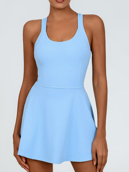 BUYCO Female Cross Back Quick Dry Tennis Dress
