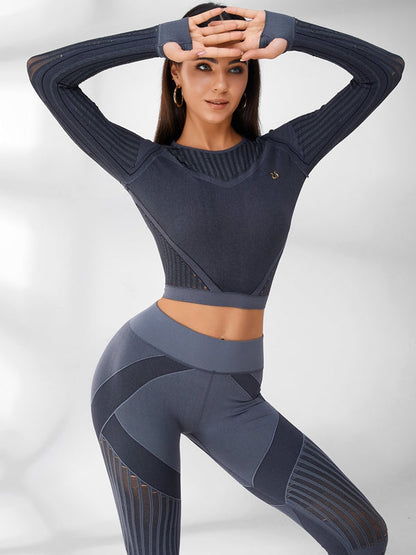 BUYCO Female Fishnet Knitted Seamless Long Sleeves