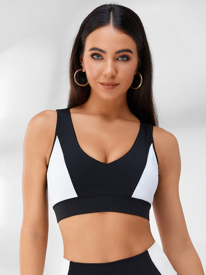 BUYCO Female Contrast Color Backless Sports Bras