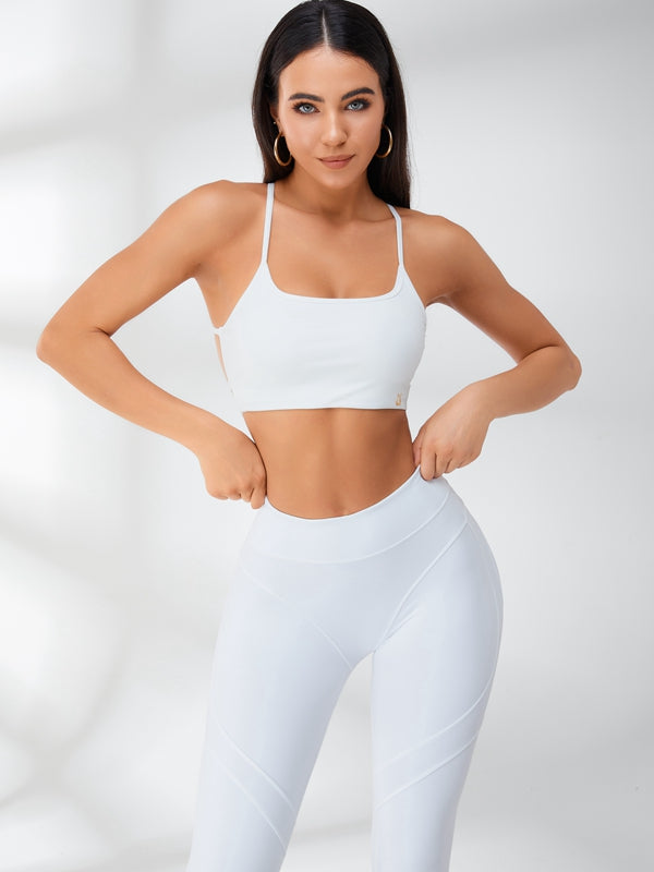 BUYCO Female Extra Fitted Push-Up "Juicy White" Cross Back Tracksuit
