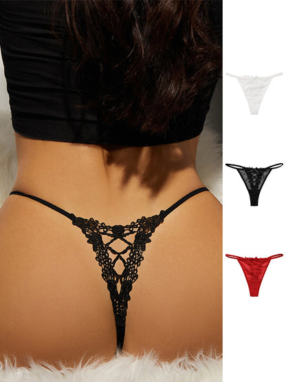 BUYCO Female Hollow Out Lace-up Panties