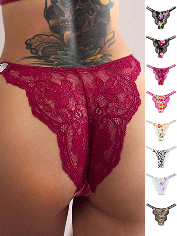 BUYCO Female Lace Print Dazling Diamond Panties