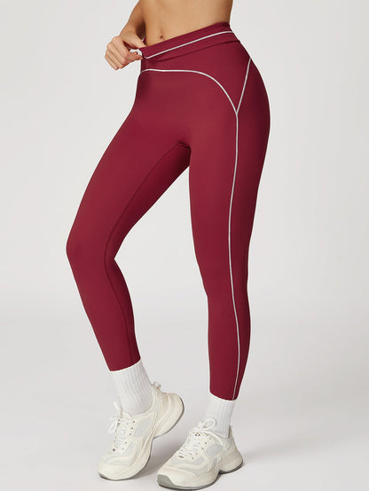 BUYCO Female Contrast Color Stripes Fit Leggings