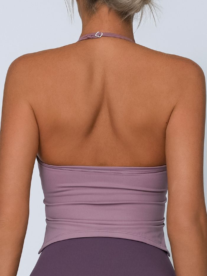 BUYCO Female Adjustable Strap Halter Backless Quick Dry Sports Bras