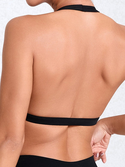 BUYCO Female Deep V Collar Backless Sports Bras