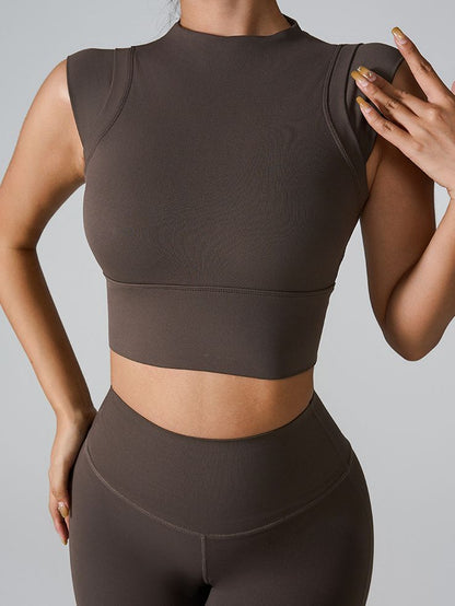 BUYCO Female Solid Color Basic Must-have Cropped Short Sleeves