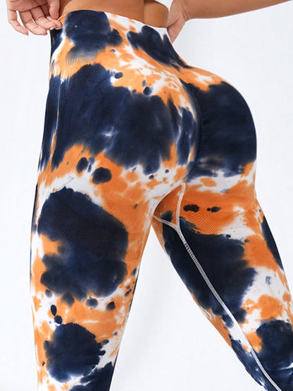 BUYCO Female Modern Tie-dye Quick Dry Hip-lift Leggings