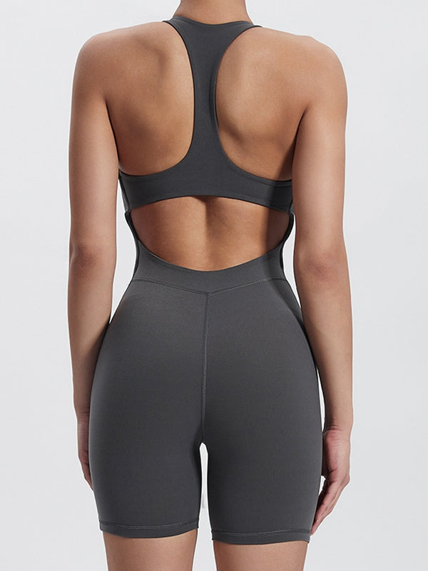 BUYCO Female Fitted Cutout Zipper Fit Romper