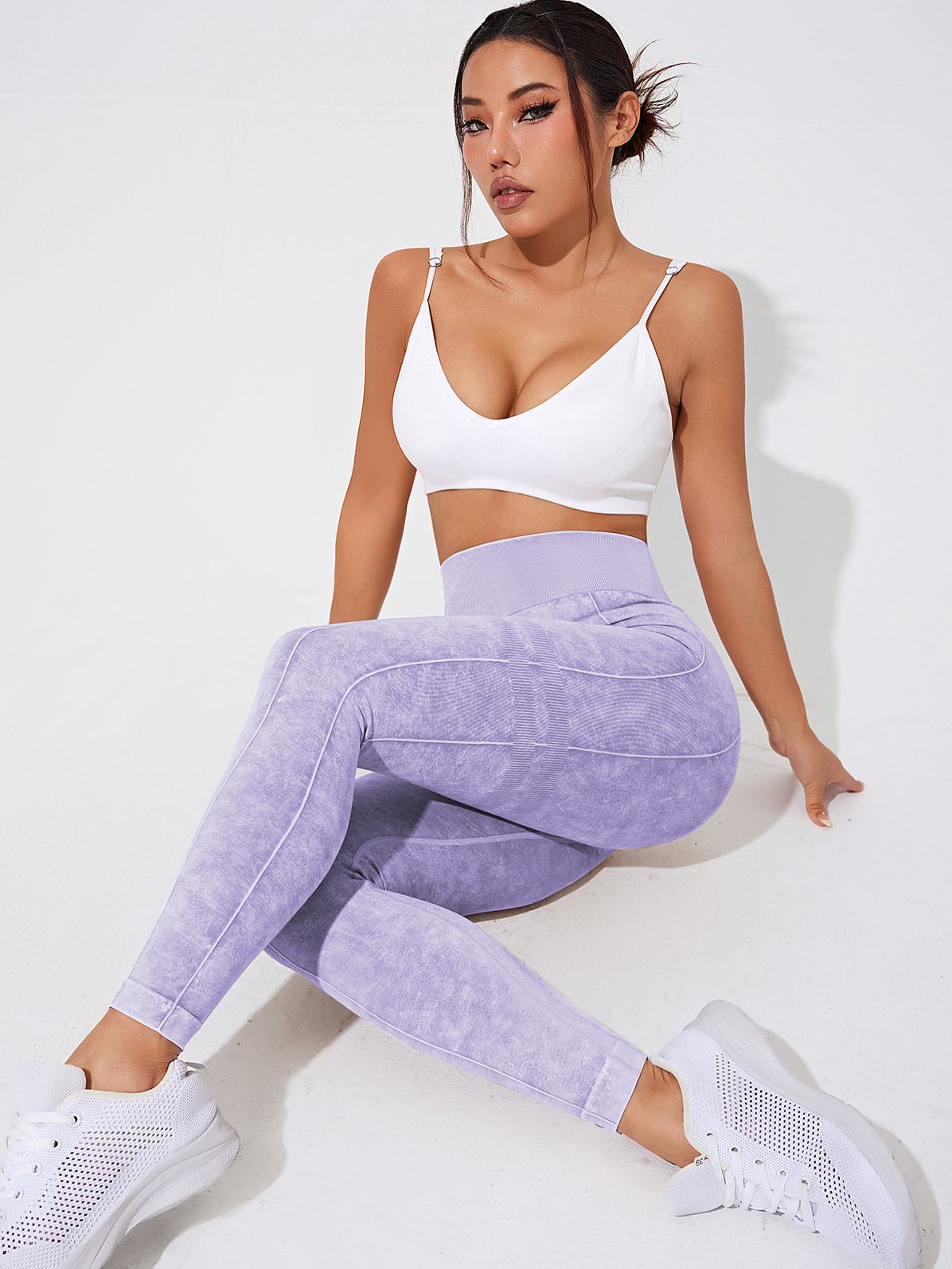 BUYCO Female Denim Elastic Tight Hip-lift Quick Dry Leggings